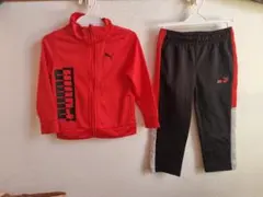 PUMA ジャージセット 赤/黒 2T/3T