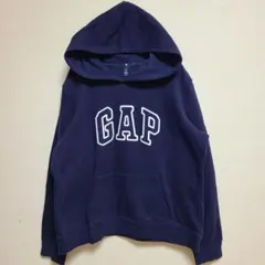 GAP ギャップ 刺繍ロゴ　裏起毛　パーカー　L　Y2K