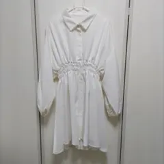 GRL ホワイト 長袖 ワンピース Sサイズ