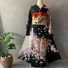 ™️ 黒 やまと扱い 振袖4点セット‼️お振袖セット‼️NO81 - メルカリ