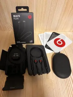 BEATS FLEX ワイヤレスイヤフォン ブラック　シリコンケース付き