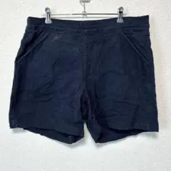 ノーティカ ストレート裾 ショートパンツ 無地 L 紺 コットン お出かけ