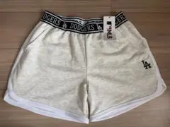 MLB ドジャース ショートパンツ グレー　LAロゴ レディースＬサイズ