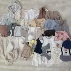 《まとめ売り》ベビー服 淡色 50cm〜90cm 34点セット