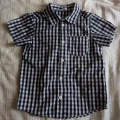 BREEZE 半袖シャツ 120サイズ ブルー・ホワイトチェック　120