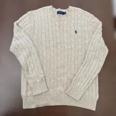 キ*キ様 Polo Ralph Lauren ケーブルニットセーター M ベージ