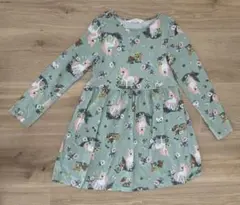 H&M ユニコーン柄 ワンピース 122/128 長袖 女の子 120 130
