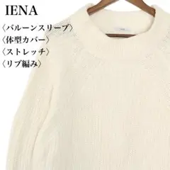 イエナ バルーンスリーブニット オフホワイト フリー ローゲージ ストレッチ