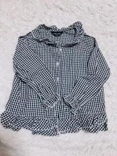 コムサイズム　ギンガムチェック　ブラウス