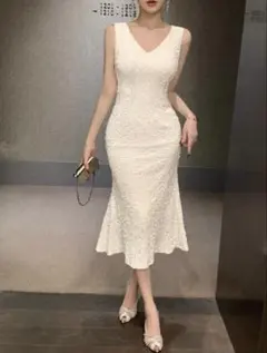 DAZY SHEIN X Hannahelzahedミディ丈 マーメイドドレス