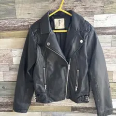 【子供用】H&M 黒 ライダースジャケット US 8-9Y