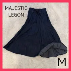 マジェスティックレゴン デニムスカート M レディース ネイビー 可愛い