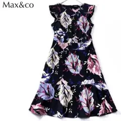 Max Mara 花柄 カシュクール ワンピース 40 ピンク ストレッチ - メルカリ
