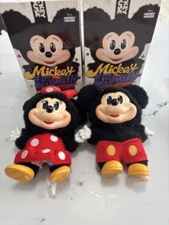 ポップマート ディズニー ミッキー＆ミニー ぬいぐるみキーチェーン 2点セット