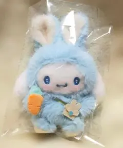 シナモロール　マスコットホルダー　ふっくらおみみのうさぎの会　サンリオ