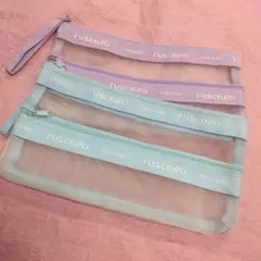 ruscello メッシュポーチ　ブルー　パープル