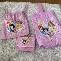 Disney Princess シューズバッグ 巾着 3点セット