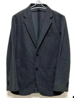 79【美品】 ユニクロ コンフォートジャケット（ウールライク） グレー XL