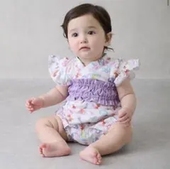 プティマイン　ベビー甚平　帯付き