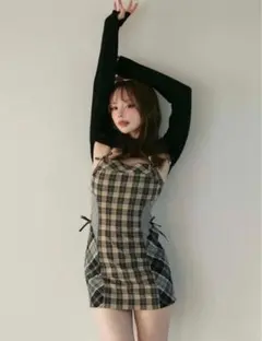 AND MARY アンドマリー　Khy check set ワンピース
