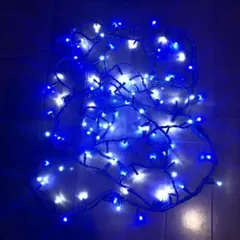 防水　屋外使用可能　￼100球　白青 LEDイルミネーション　ツリーライト