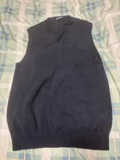 UNIQLO ネイビー Vネック ニットベスト M