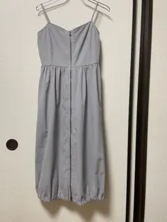 GU バブルヘムワンピース キャミワンピース グレー フロントジップ