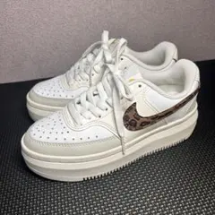 NIKE ナイキ コート ビジョン アルタ レオパード 白 スニーカー　22.5