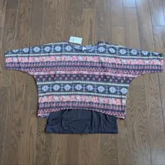 花柄ストライプデザイン Lサイズ トップス タンクトップ セット