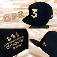 再値下げNew Era×チャンス・ザ・ラッパー 3 ブラック×ブラック チャンスザラッパー CHANCE THE RAPPER ADJUSTABLE キャップ ベース