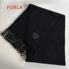 【FURLA】フルラ　カシミヤ 100% マフラー　黒