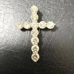 3ct ダイヤモンド クロス ネックレス プラチナ 大粒 十字架 メンズ 金 