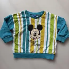 Disney ミッキーマウス トレーナー 100cm ストライプ
