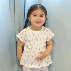 プティマイン　90センチ　GIRLS半袖Tシャツ　プティプラ　マルチ　新品