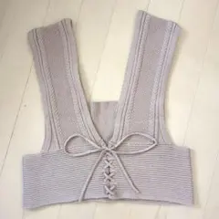 GU ベージュ Vネック ニットビスチェサイズ Ｍ