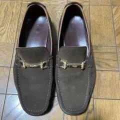 ブラウン スエード ビットローファー