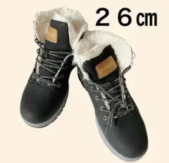 防寒ブーツ26㎝ スノーシューズ ブラック シンプル かっこいい