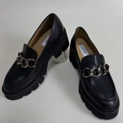 【極美品】マッキントッシュフィロソフィー 厚底ローファー チェーン 黒 23㎝のサムネイル