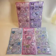 正規品 キラキラジュエルシール5枚セット①サンリオ サンスター文具