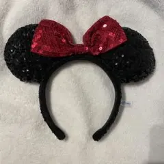 ディズニー　ミニーマウス　スパンコールカチューシャ