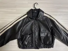 ストライプデザイン クロップドジャケット
