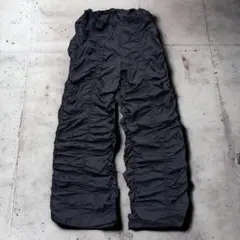 【00’s】ナイロンパンツ　ギャザーパンツ　フレアパンツ　TECH Y2K