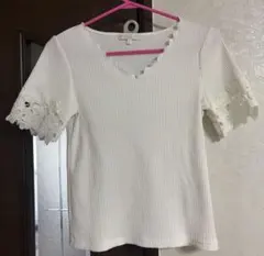 美品　PROPOTION BODY DRESSING Vネックレーストップス　M