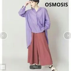 オズモーシス■シアー コットン バックロング ブラウス パープルのサムネイル