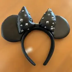 ミニーマウス スタッズつきカチューシャ ブラック