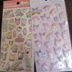 サンリオ　マイメロディ　クロミ シールセット　ダイソー　ぷくっとシール