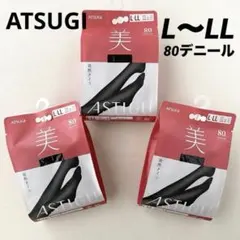 新品　アツギ　アスティーグ　美　発熱　タイツ　L〜LL 3足　80デニール　黒