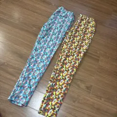 gu カラフル花柄ジャージパンツ2点セット S