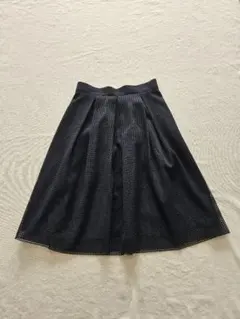 PLST　プラステ　ブラック メッシュ フレアスカート　M　黒　夏用のサムネイル