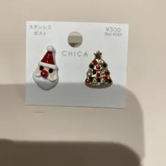 スリーコインズ　ピアス　サンタ＆クリスマスツリー